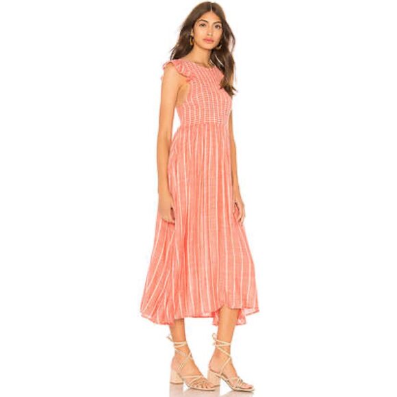 Free People Chambray Butterflies Midi Dress - Picture 1 of 10